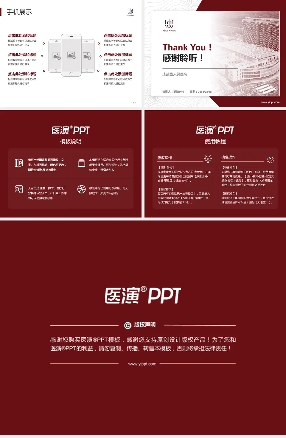 成武县人民医院医院管理报告PPT模板4:3格式幻灯片预览图7