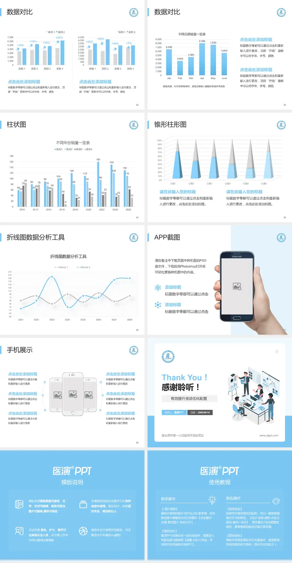 连云港市第一人民医院开发区院区财务与预算报告PPT模板4:3格式幻灯片预览图4