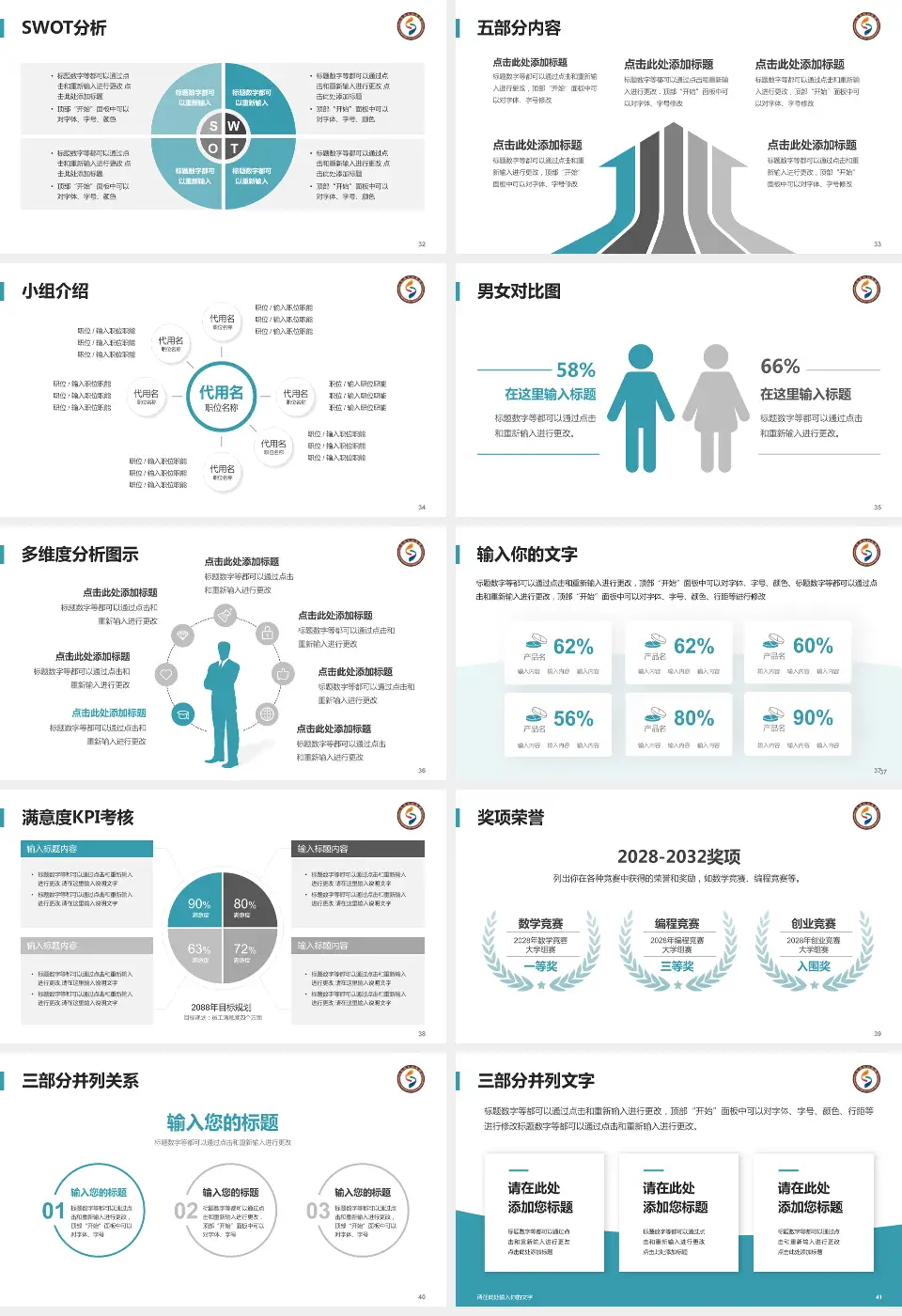 山东省妇幼保健院医疗行业比赛专用PPT模板16:9格式幻灯片预览图5