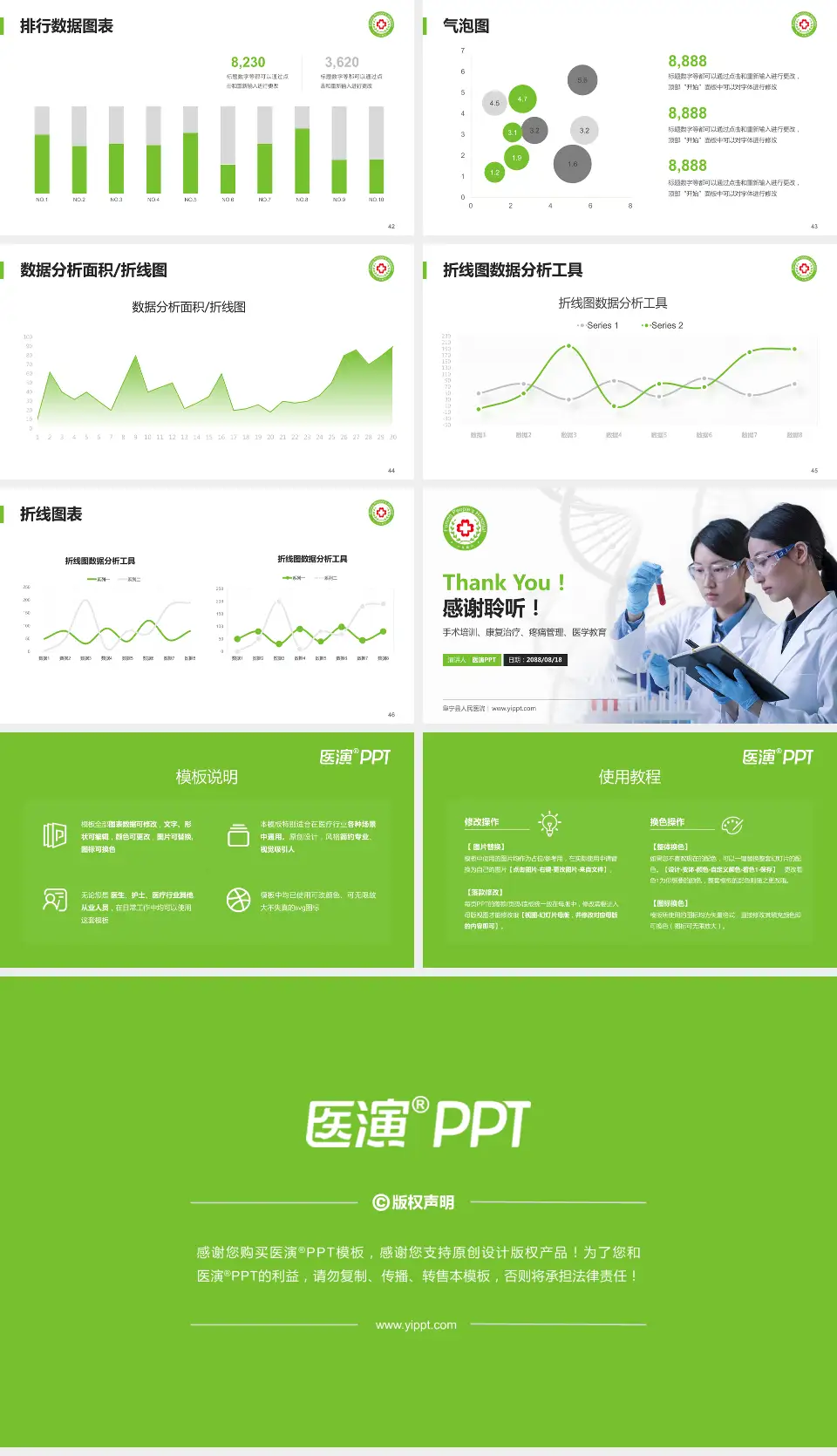 阜宁县人民医院科研成果展示PPT模板16:9格式幻灯片预览图6