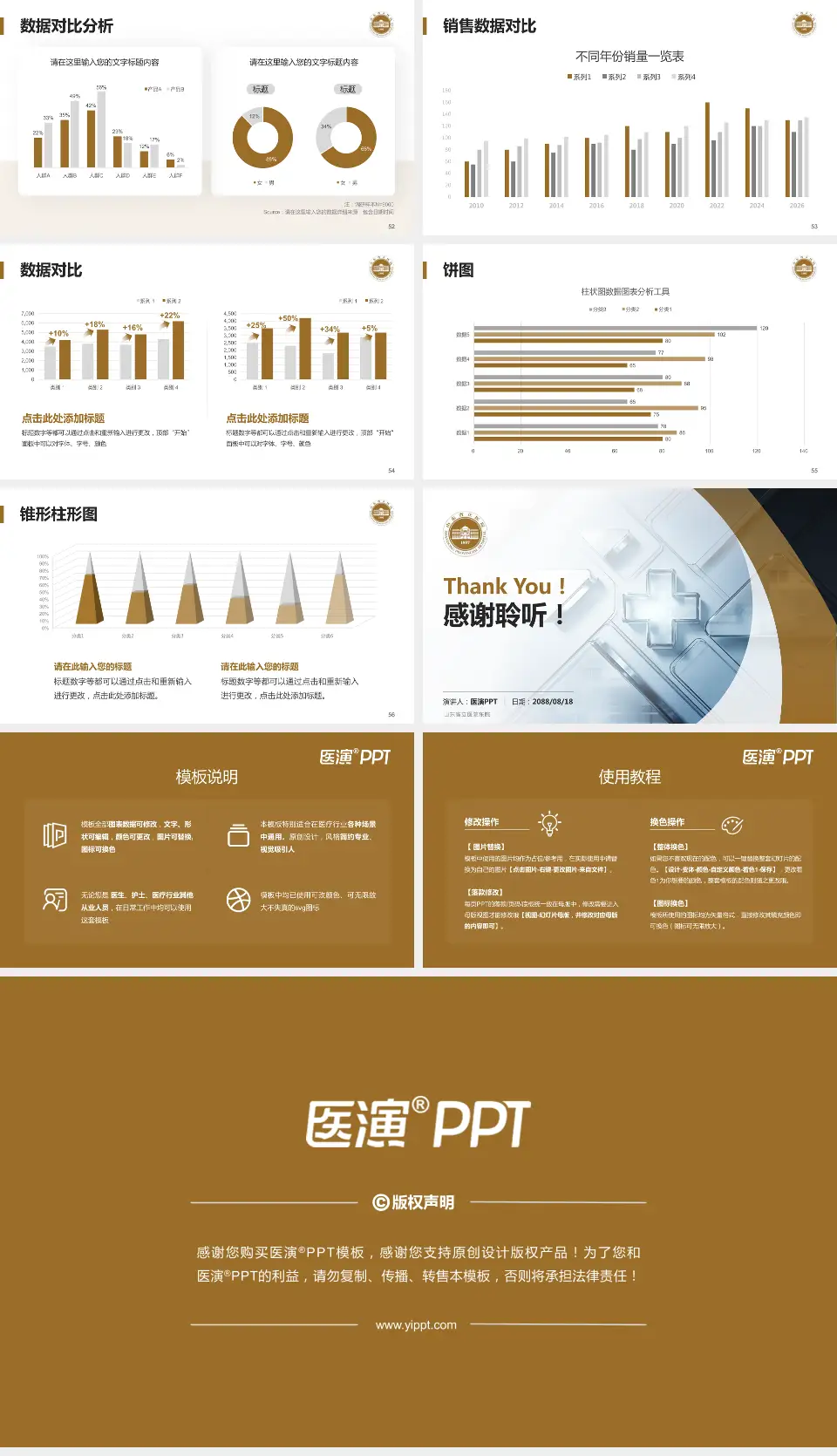 山东省立医院东院医疗行业比赛专用PPT模板16:9格式幻灯片预览图7