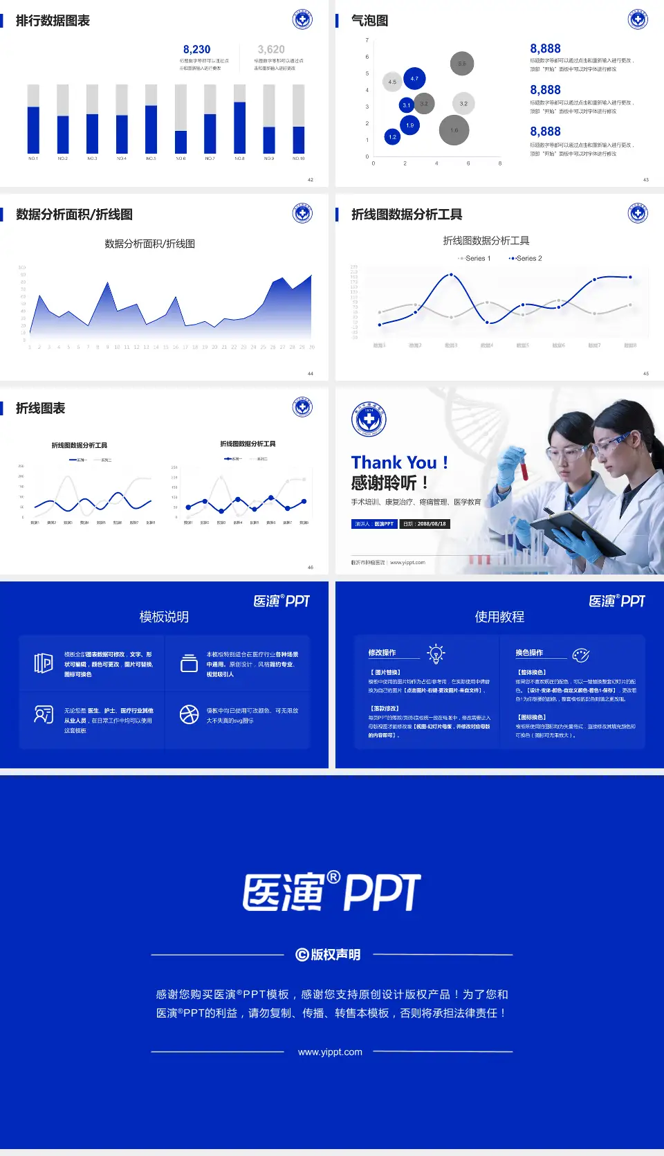 临沂市肿瘤医院科研成果展示PPT模板16:9格式幻灯片预览图6