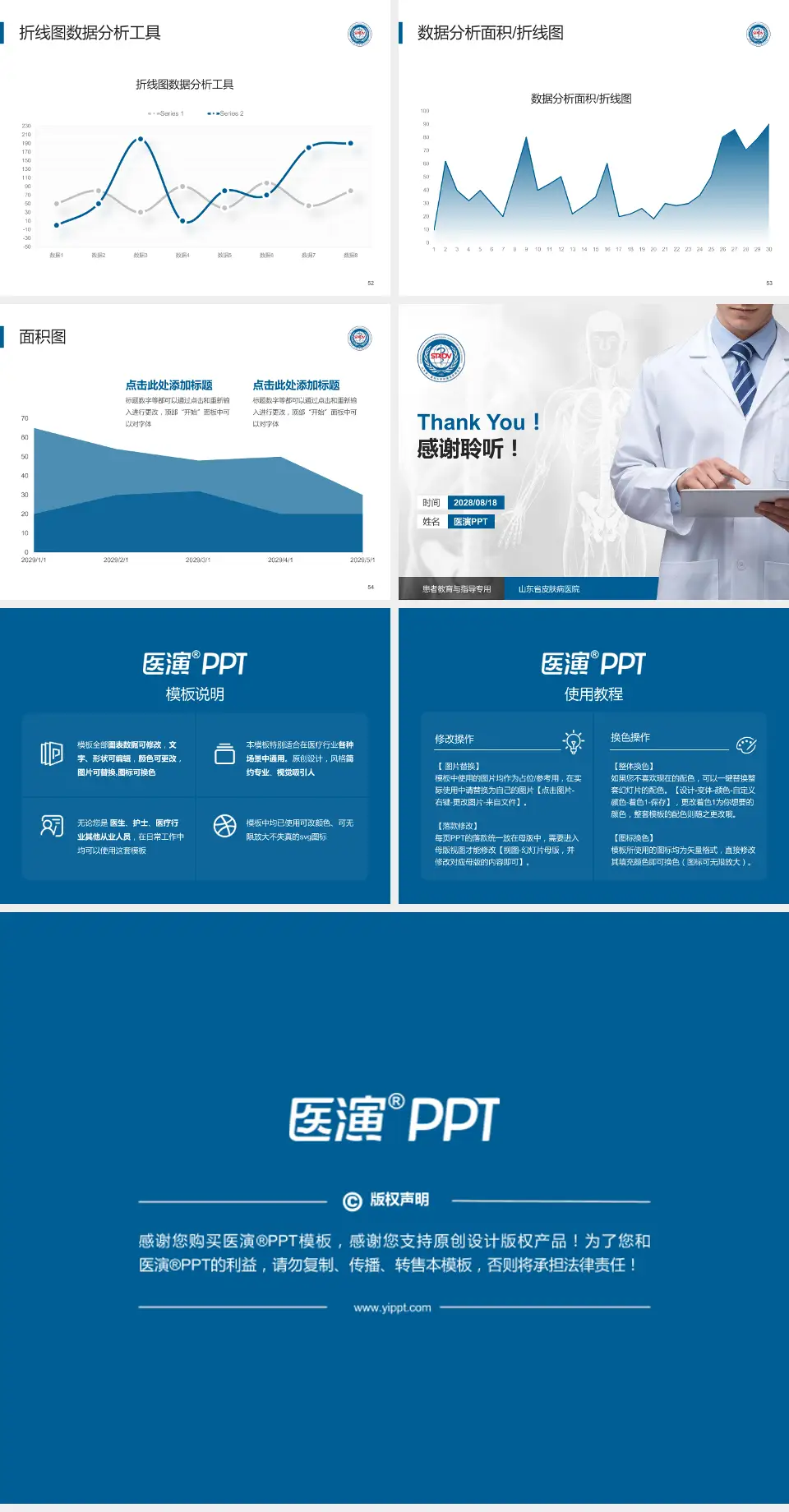 山东省皮肤病医院患者教育与指导PPT模板4:3格式幻灯片预览图7