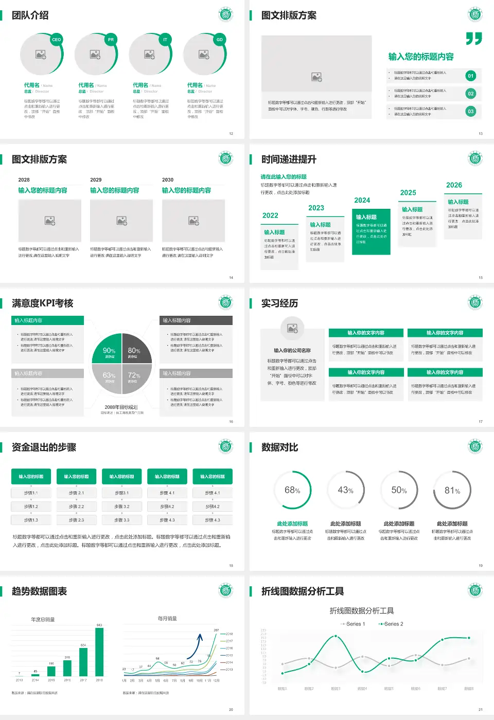 威海市立医院培训与教育PPT模板16:9格式幻灯片预览图3