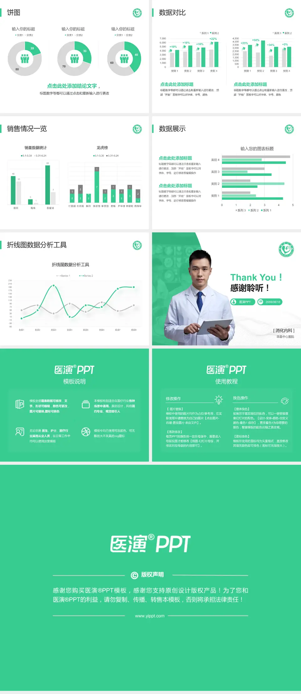 单县中心医院病例分享与讨论PPT模板4:3格式幻灯片预览图4