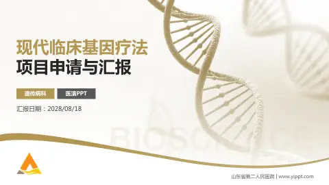 山东省第二人民医院项目申请与汇报PPT模板