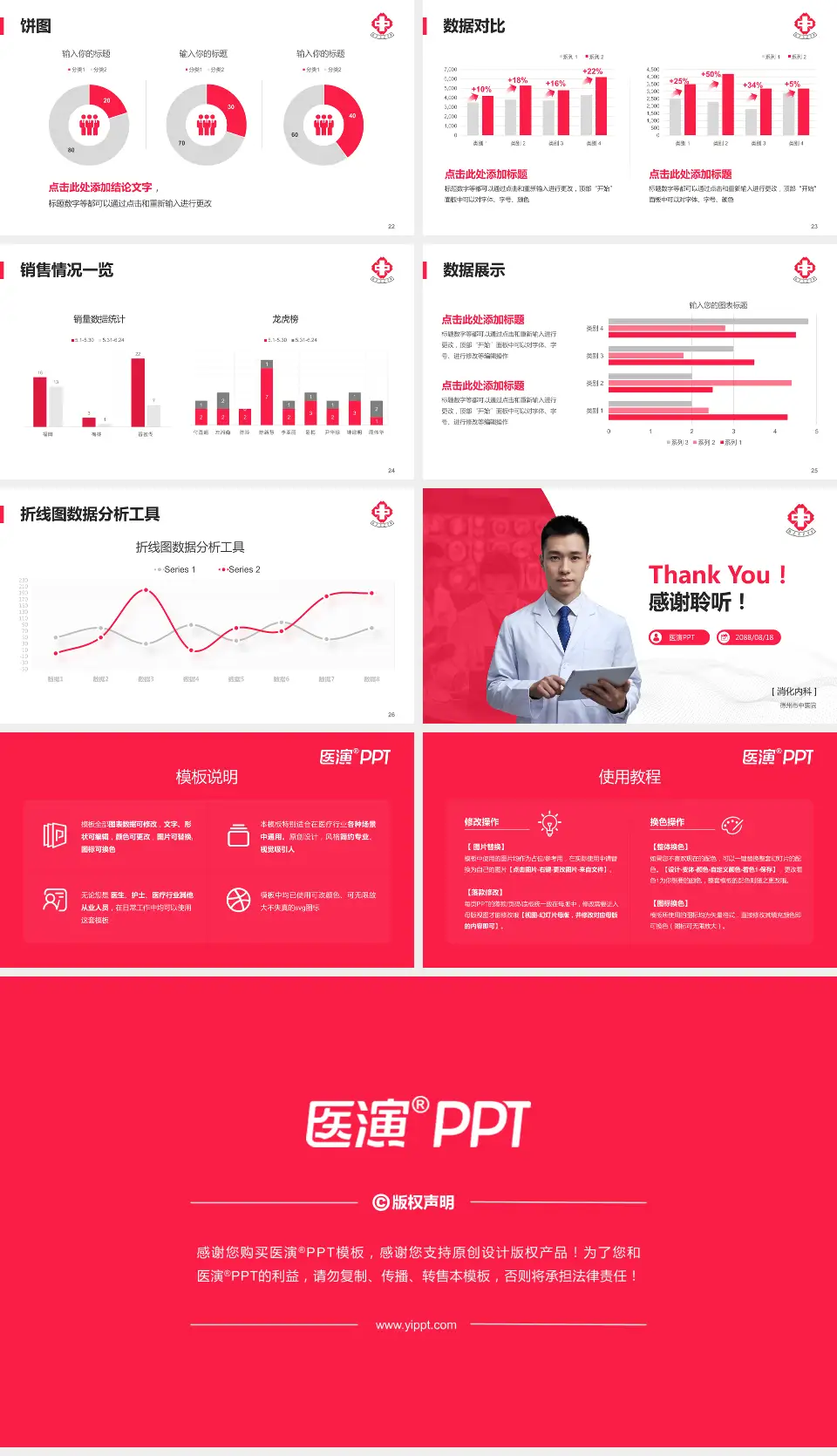 德州市中医院病例分享与讨论PPT模板16:9格式幻灯片预览图4