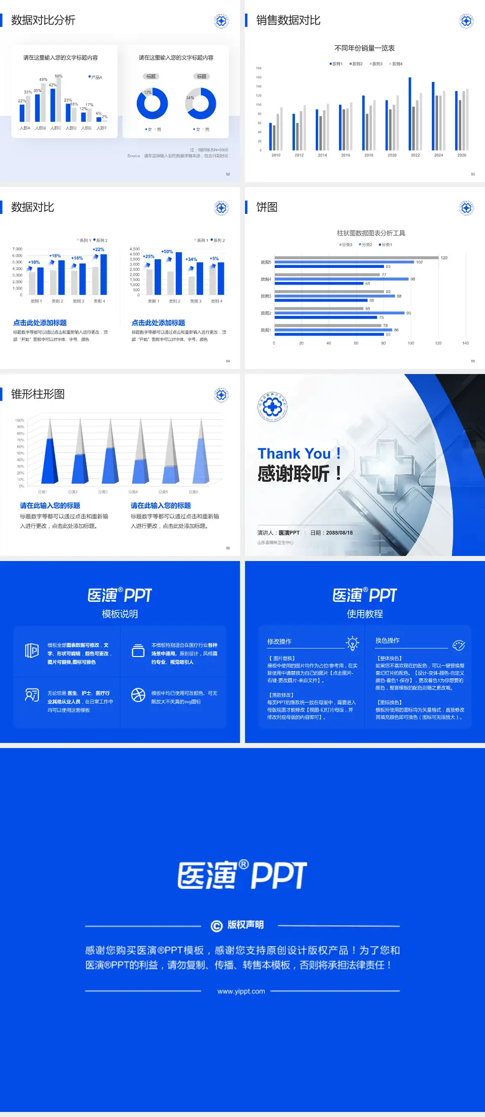 山东省精神卫生中心医疗行业比赛专用PPT模板4:3格式幻灯片预览图7
