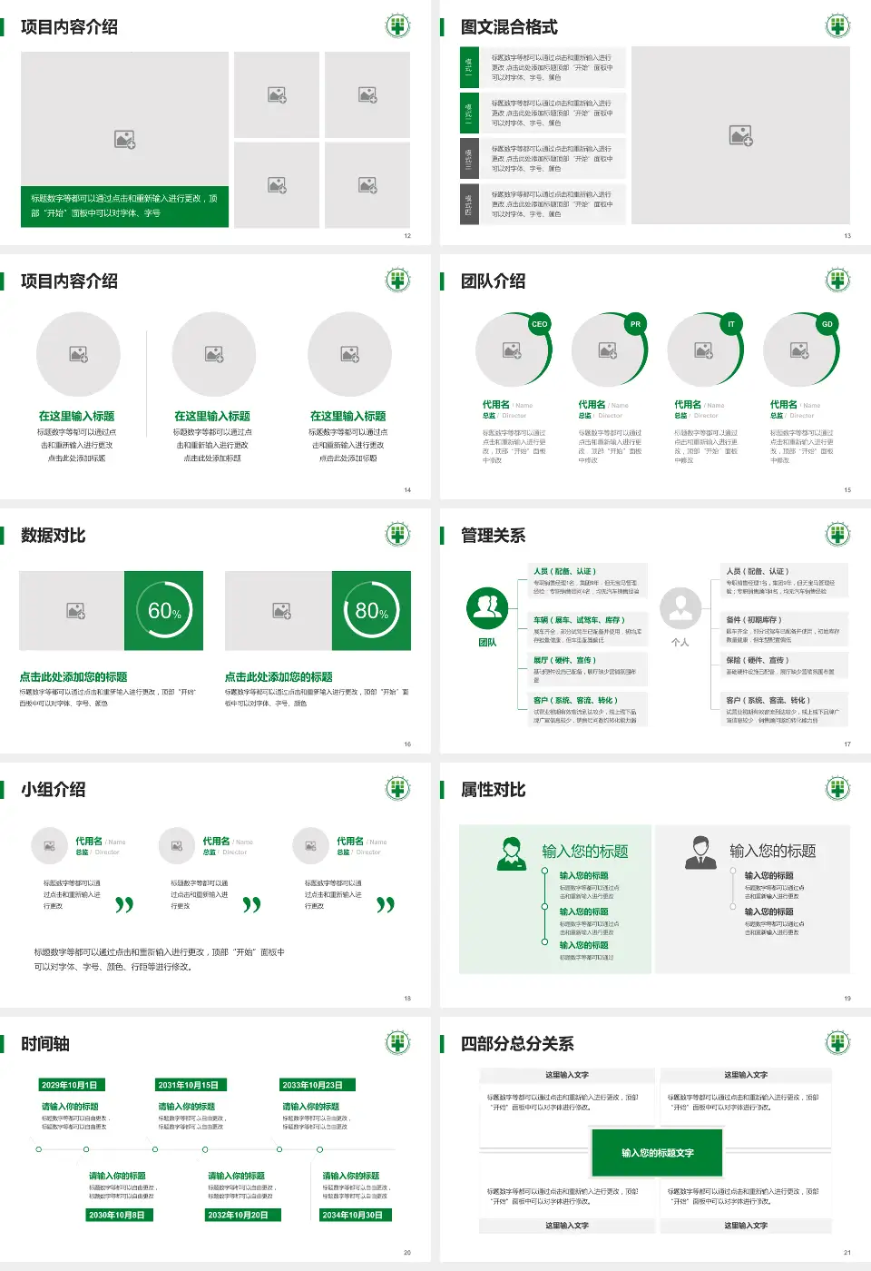 平邑县人民医院科室介绍与推广PPT模板16:9格式幻灯片预览图3