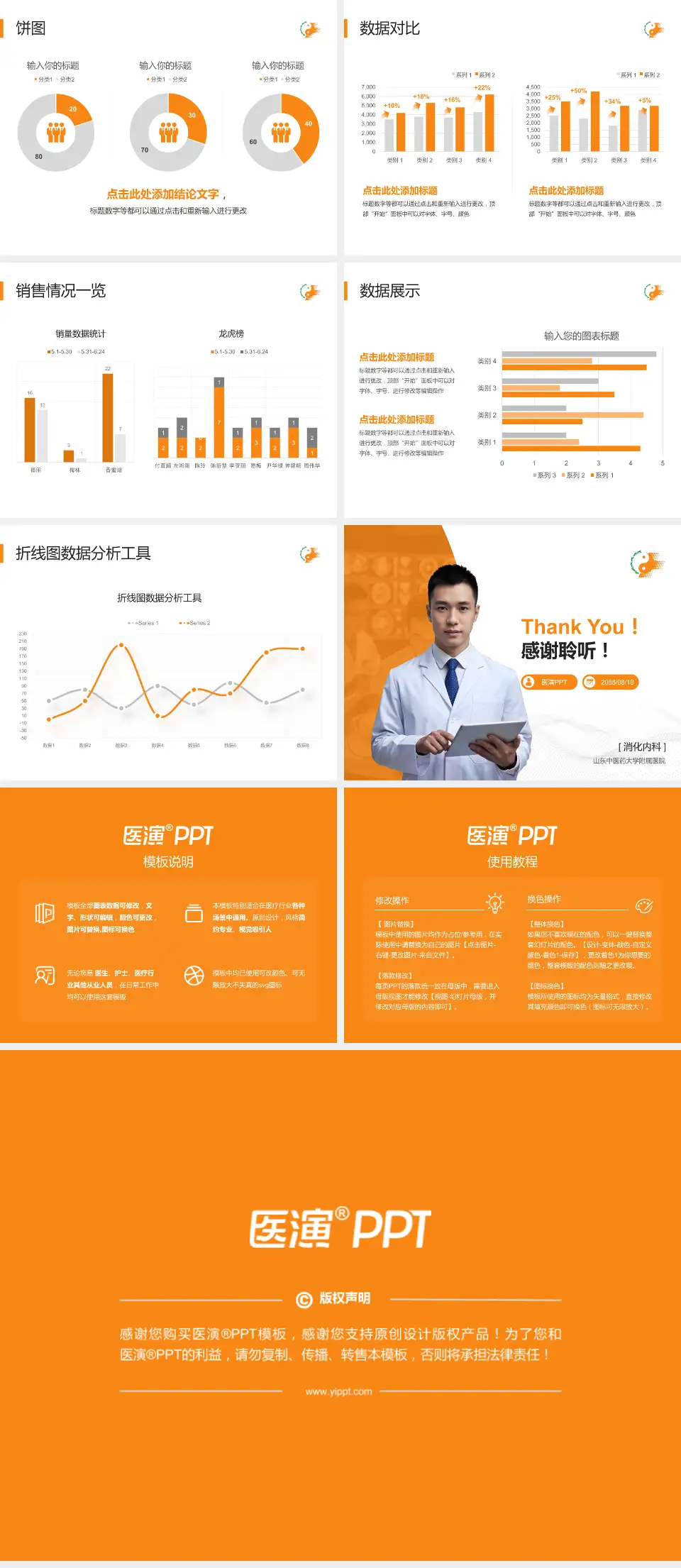 山东中医药大学附属医院病例分享与讨论PPT模板4:3格式幻灯片预览图4