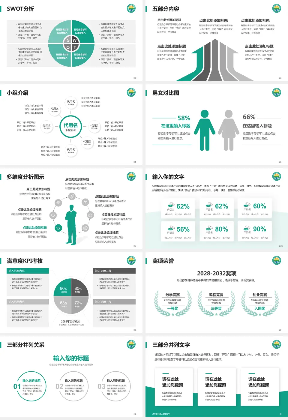 山东第一医科大学第二附属医院医疗行业比赛专用PPT模板16:9格式幻灯片预览图5
