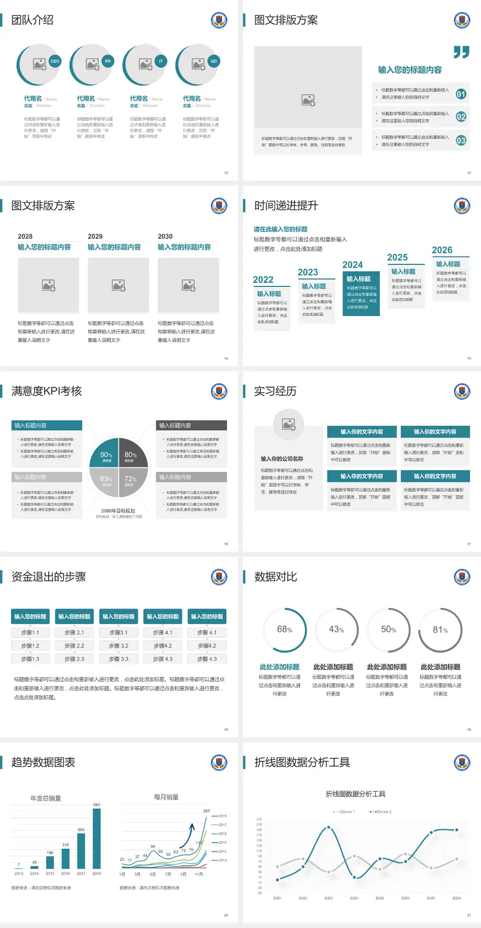 日照市人民医院培训与教育PPT模板4:3格式幻灯片预览图3