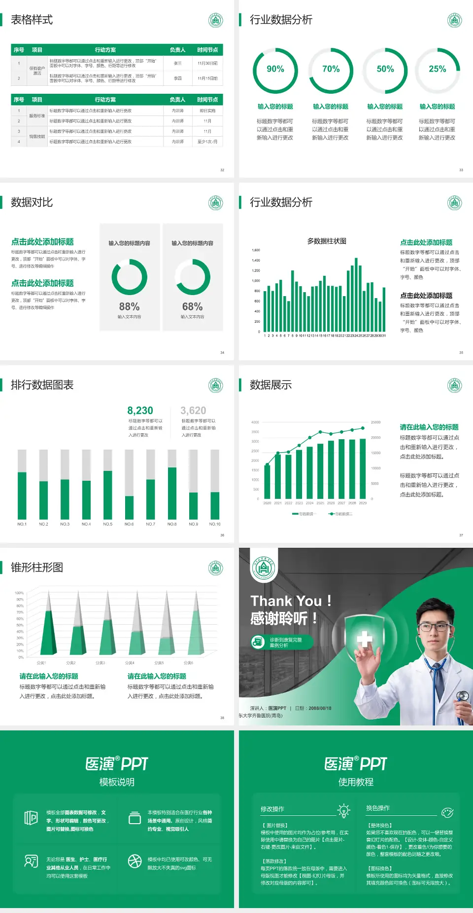 山东大学齐鲁医院(青岛)医疗知识普及PPT模板4:3格式幻灯片预览图5