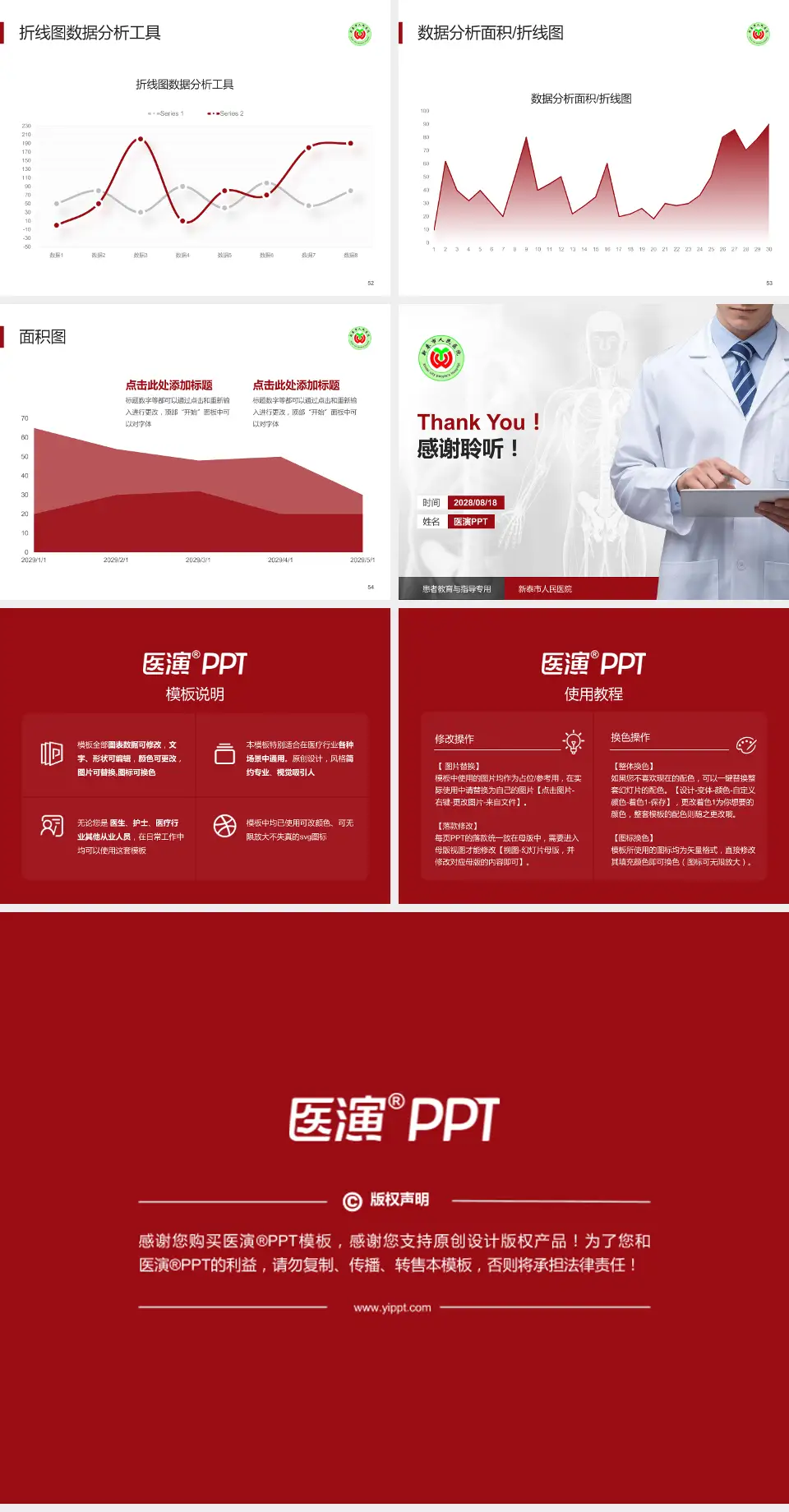 新泰市人民医院患者教育与指导PPT模板4:3格式幻灯片预览图7