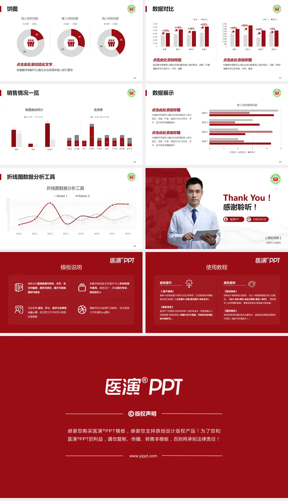 新泰市人民医院病例分享与讨论PPT模板16:9格式幻灯片预览图4