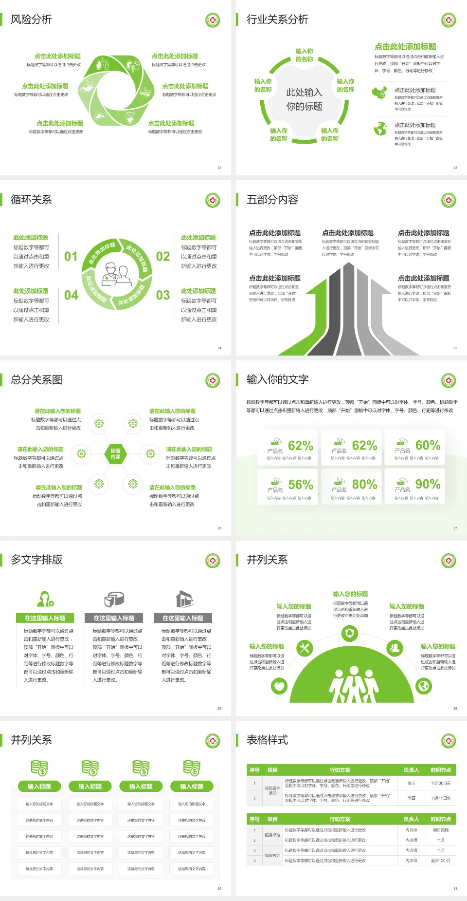 阜宁县人民医院科室介绍与推广PPT模板4:3格式幻灯片预览图4