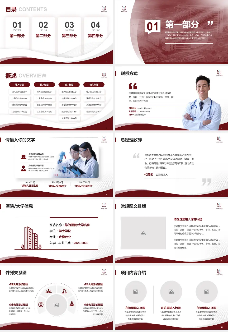 成武县人民医院会议与研讨会PPT模板16:9格式幻灯片预览图2