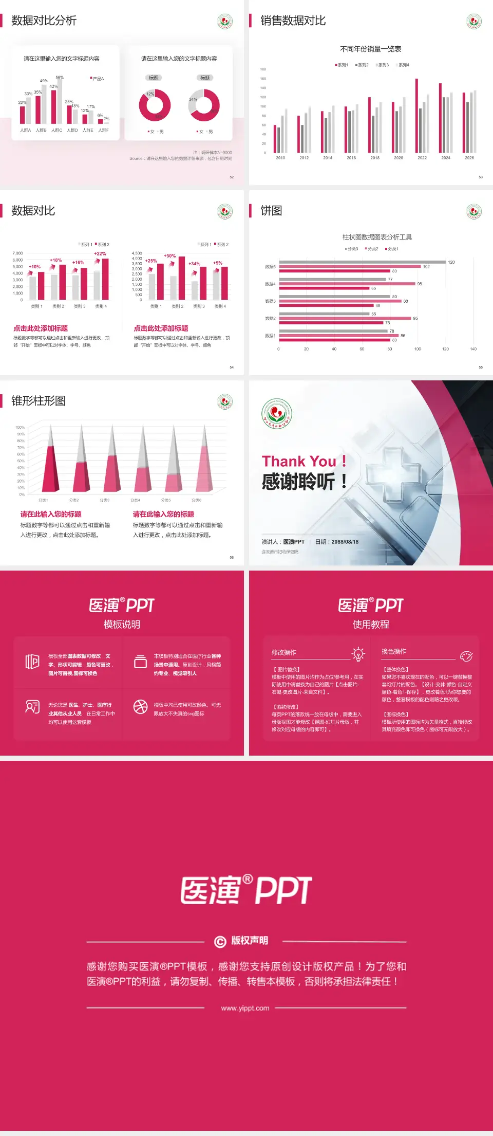 连云港市妇幼保健院医疗行业比赛专用PPT模板4:3格式幻灯片预览图7