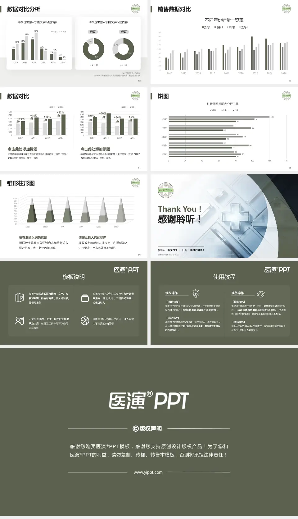 苏州市中西医结合医院医疗行业比赛专用PPT模板16:9格式幻灯片预览图7