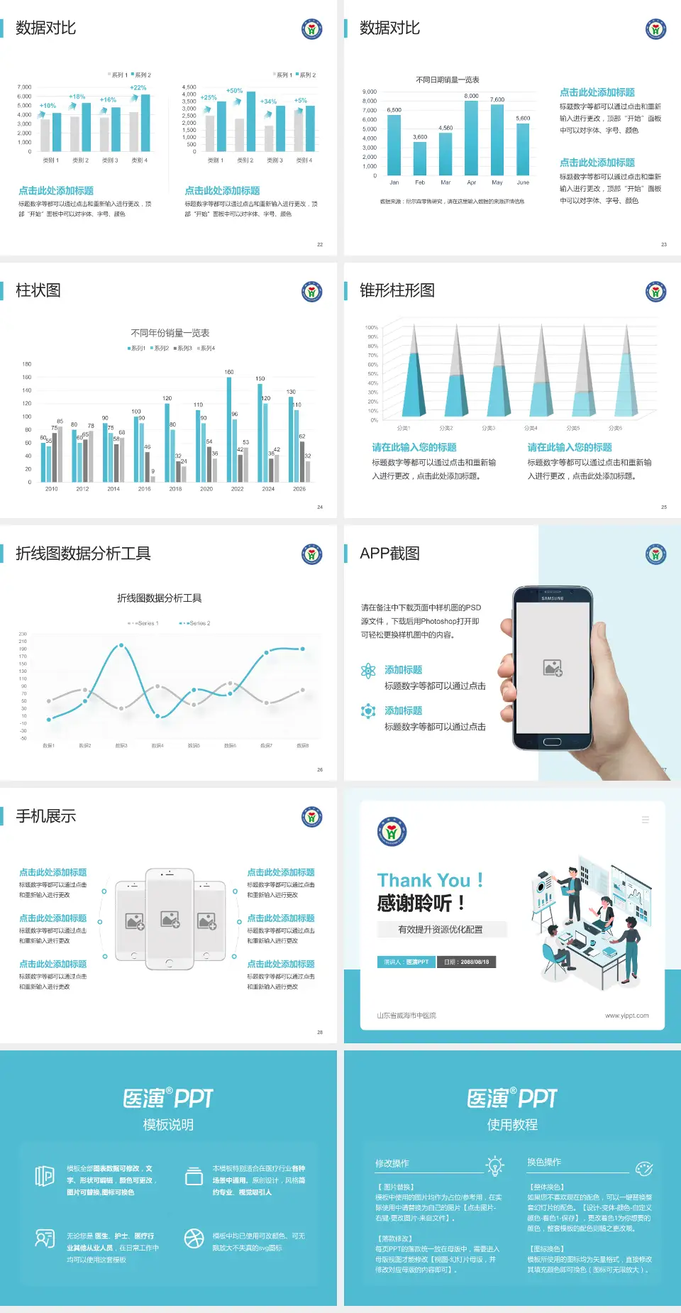 山东省威海市中医院财务与预算报告PPT模板4:3格式幻灯片预览图4