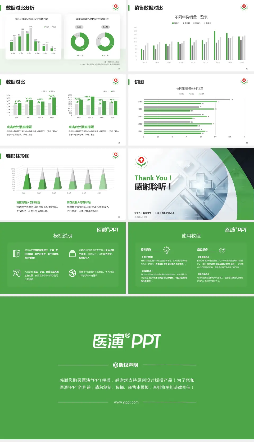 临邑县人民医院医疗行业比赛专用PPT模板16:9格式幻灯片预览图7