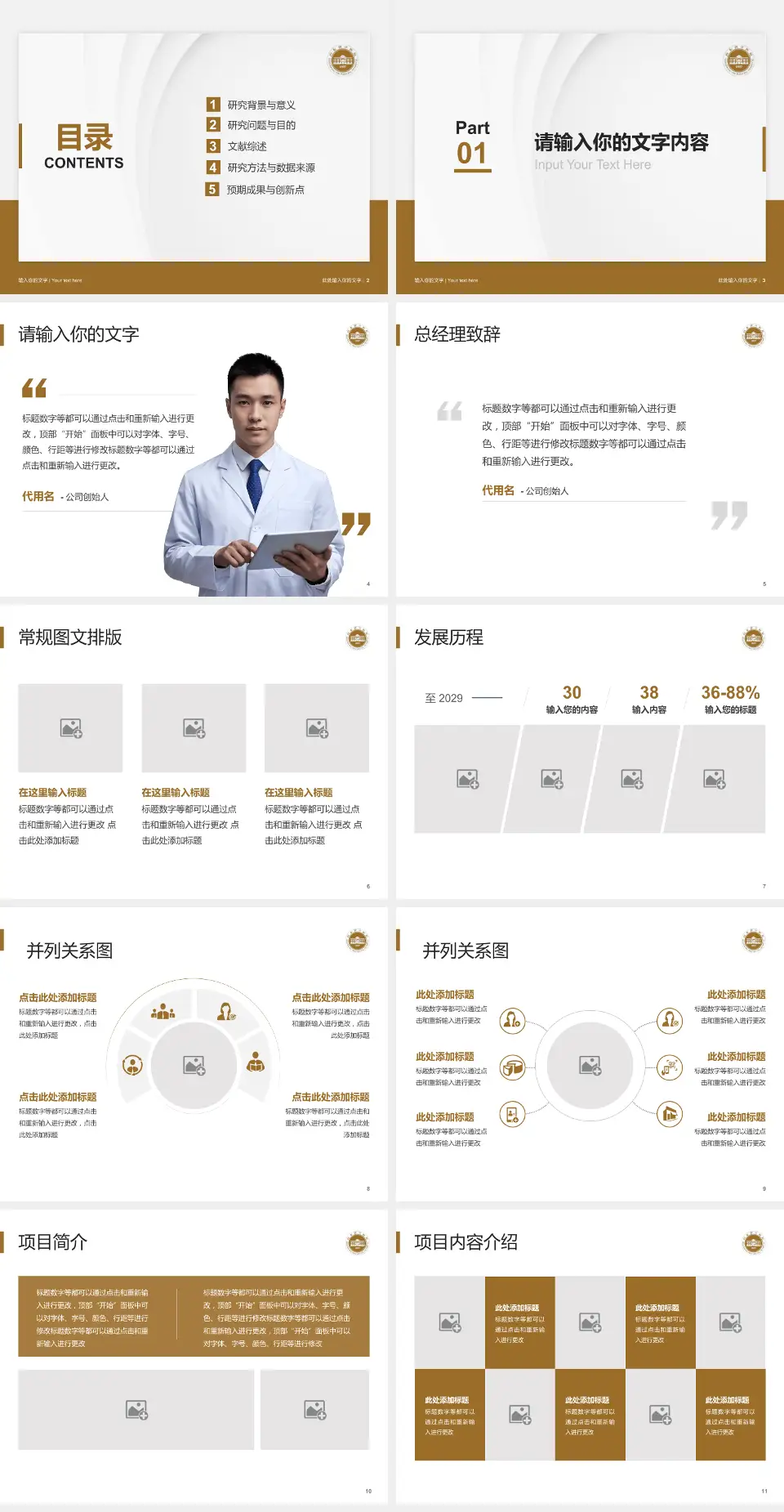 山东省立医院东院医院管理报告PPT模板4:3格式幻灯片预览图2