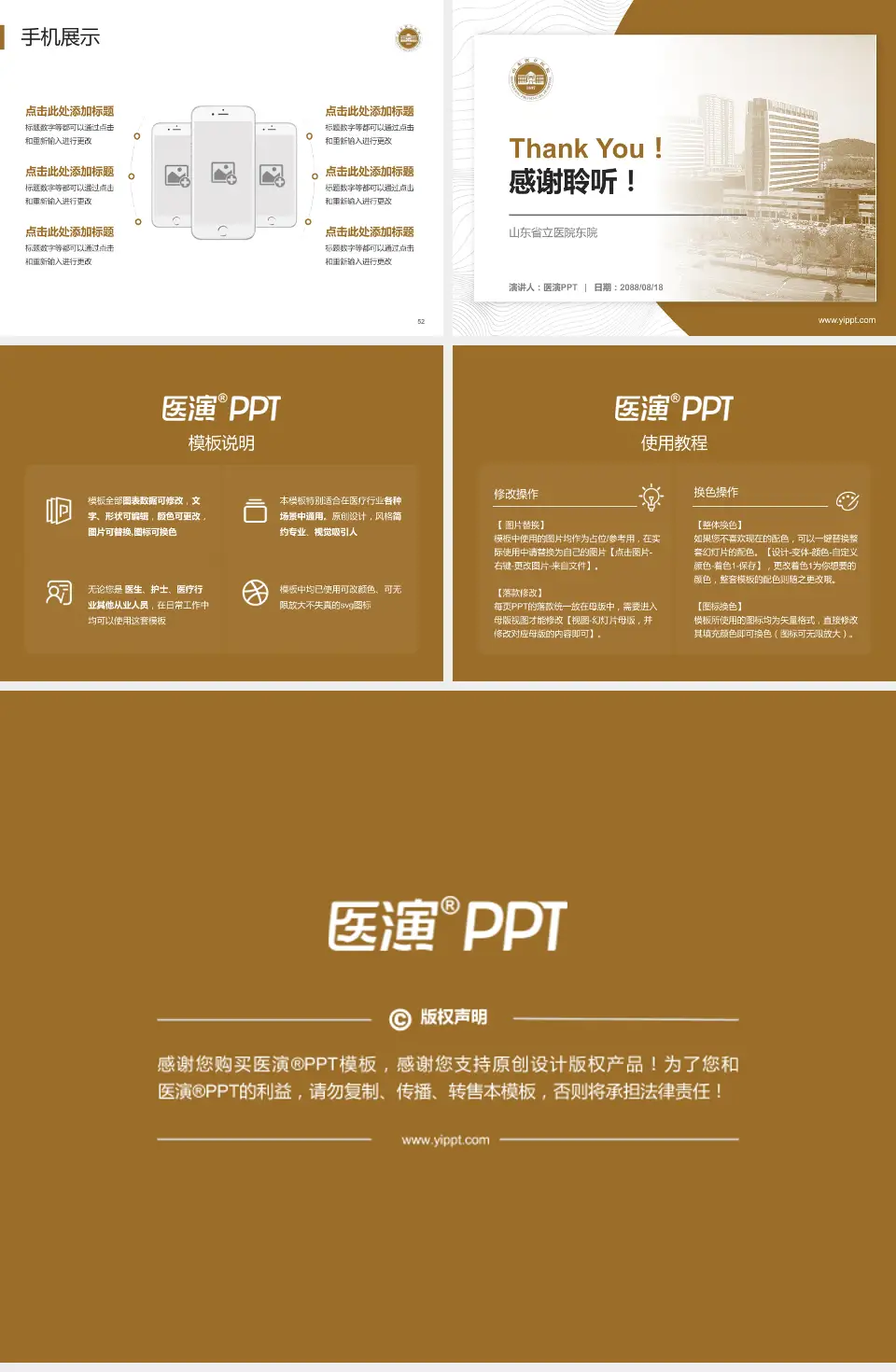 山东省立医院东院医院管理报告PPT模板4:3格式幻灯片预览图7