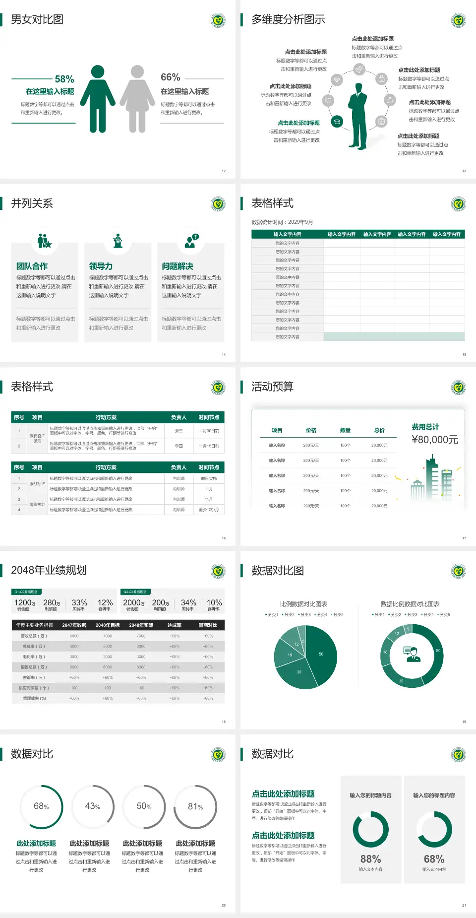 连云港市第四人民医院财务与预算报告PPT模板4:3格式幻灯片预览图3