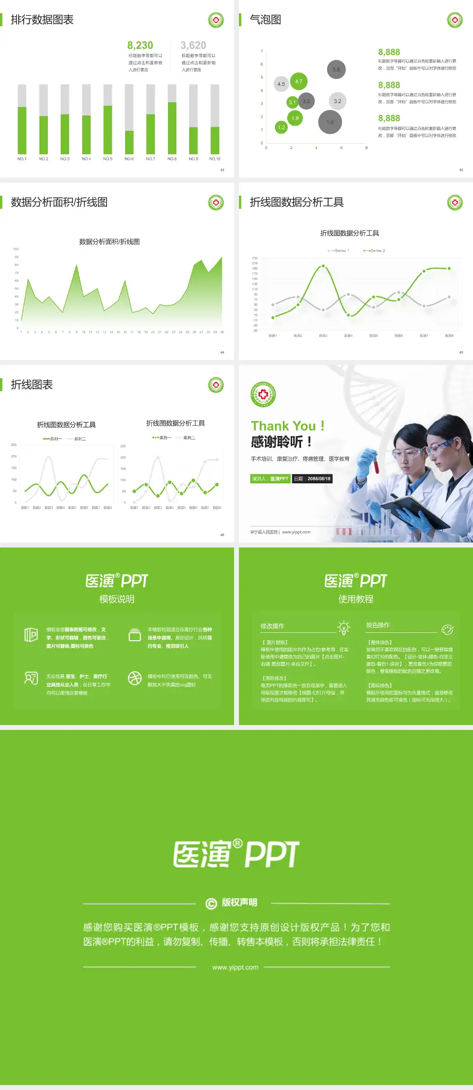 阜宁县人民医院科研成果展示PPT模板4:3格式幻灯片预览图6