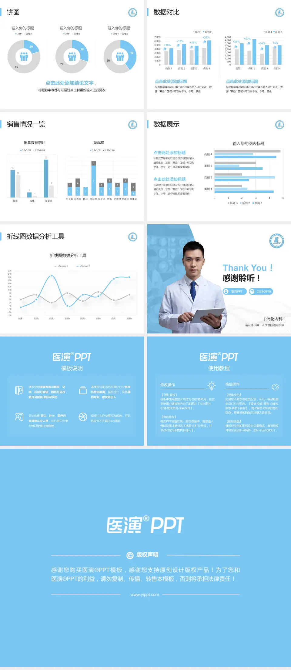 连云港市第一人民医院通灌院区病例分享与讨论PPT模板4:3格式幻灯片预览图4