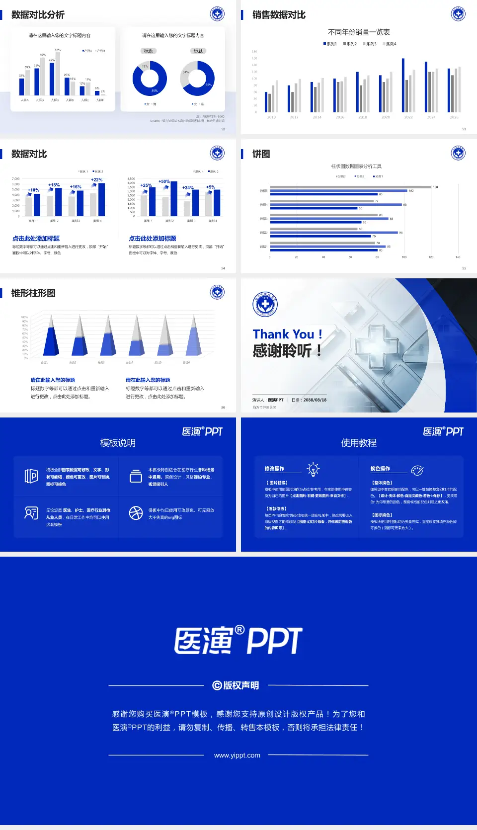 临沂市肿瘤医院医疗行业比赛专用PPT模板16:9格式幻灯片预览图7