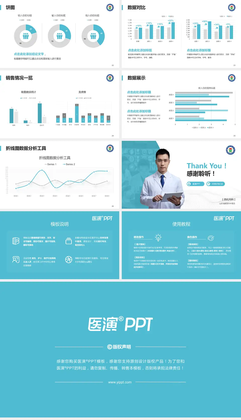 山东省威海市中医院病例分享与讨论PPT模板16:9格式幻灯片预览图4