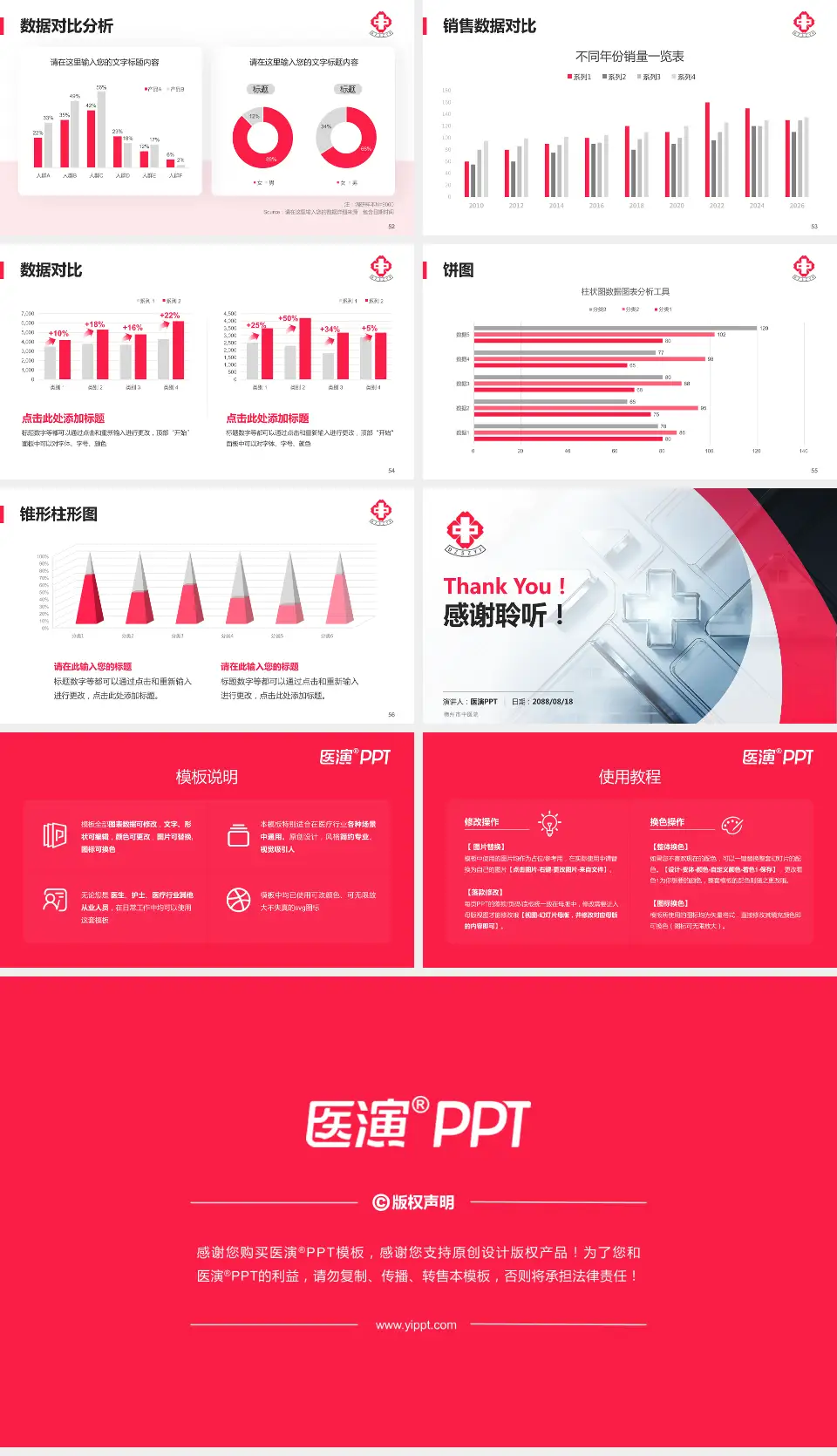德州市中医院医疗行业比赛专用PPT模板16:9格式幻灯片预览图7