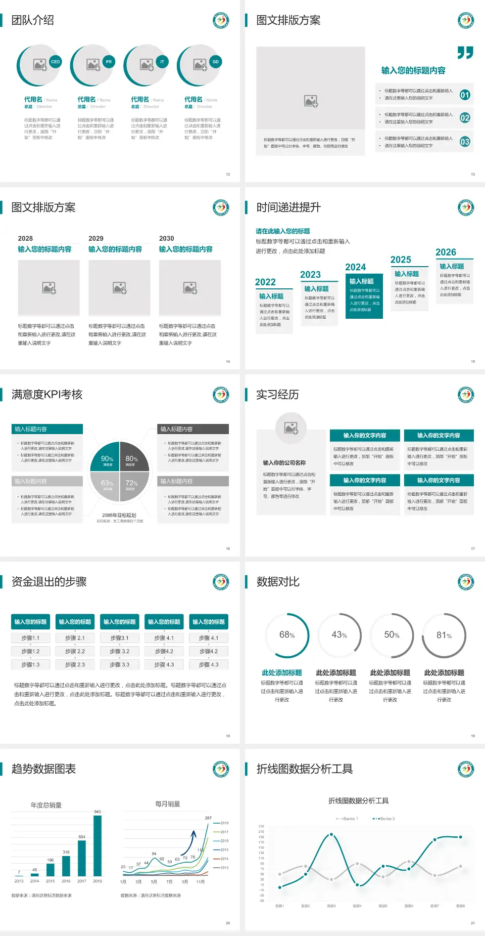 镇江市第四人民医院培训与教育PPT模板4:3格式幻灯片预览图3