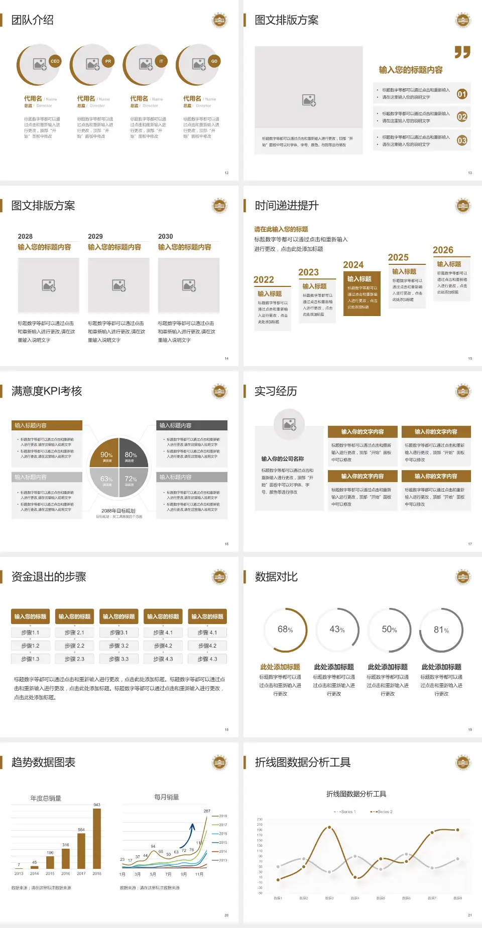 山东省立医院东院培训与教育PPT模板4:3格式幻灯片预览图3