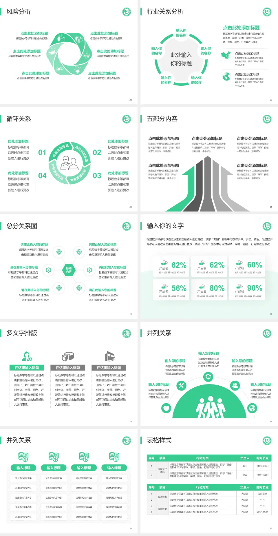 单县中心医院科室介绍与推广PPT模板4:3格式幻灯片预览图4
