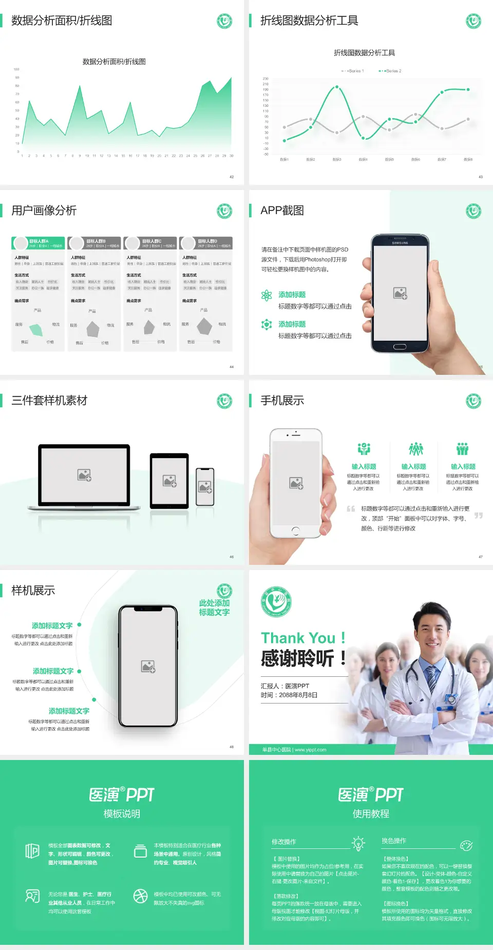 单县中心医院科室介绍与推广PPT模板4:3格式幻灯片预览图6