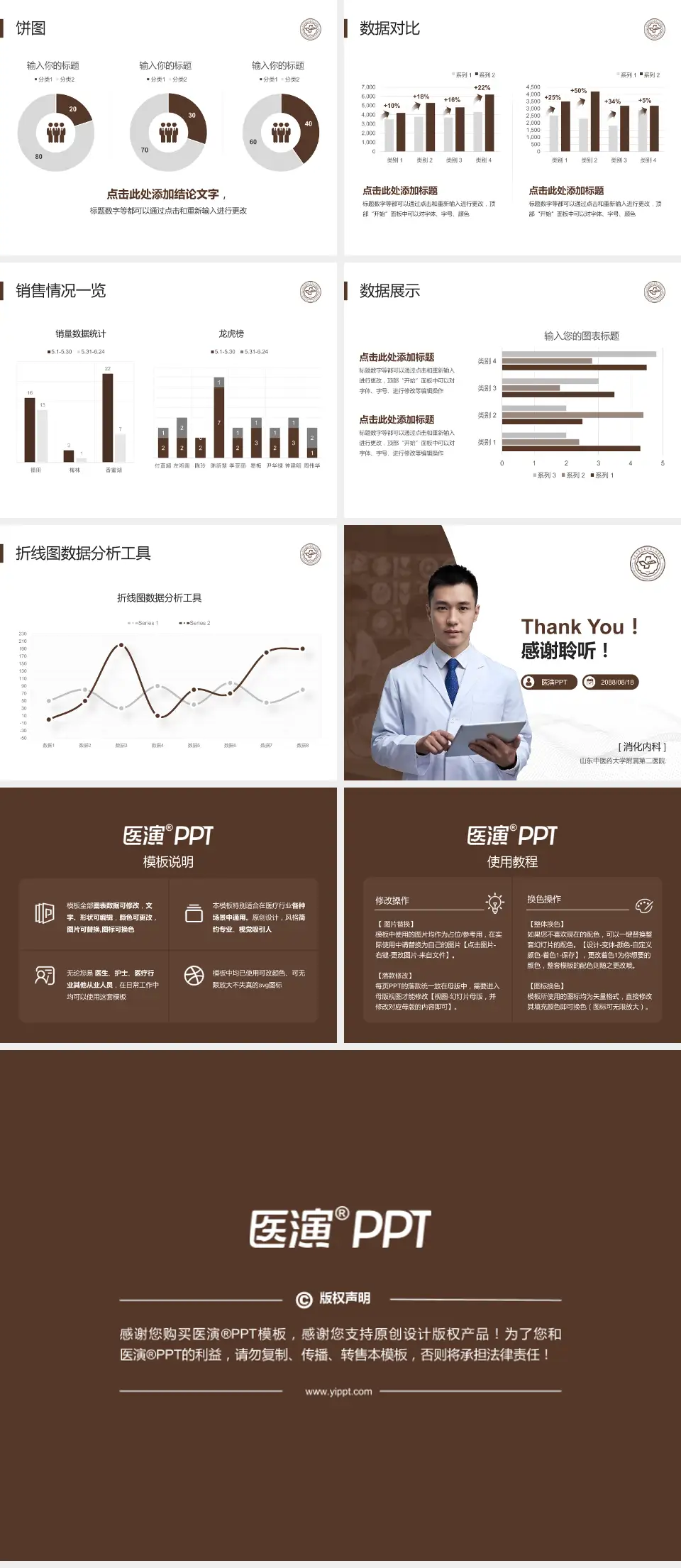 山东中医药大学附属第二医院病例分享与讨论PPT模板4:3格式幻灯片预览图4