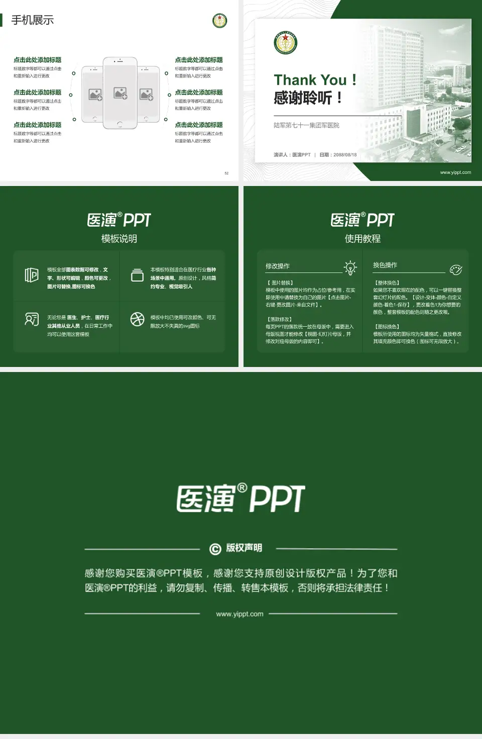 陆军第七十一集团军医院医院管理报告PPT模板4:3格式幻灯片预览图7