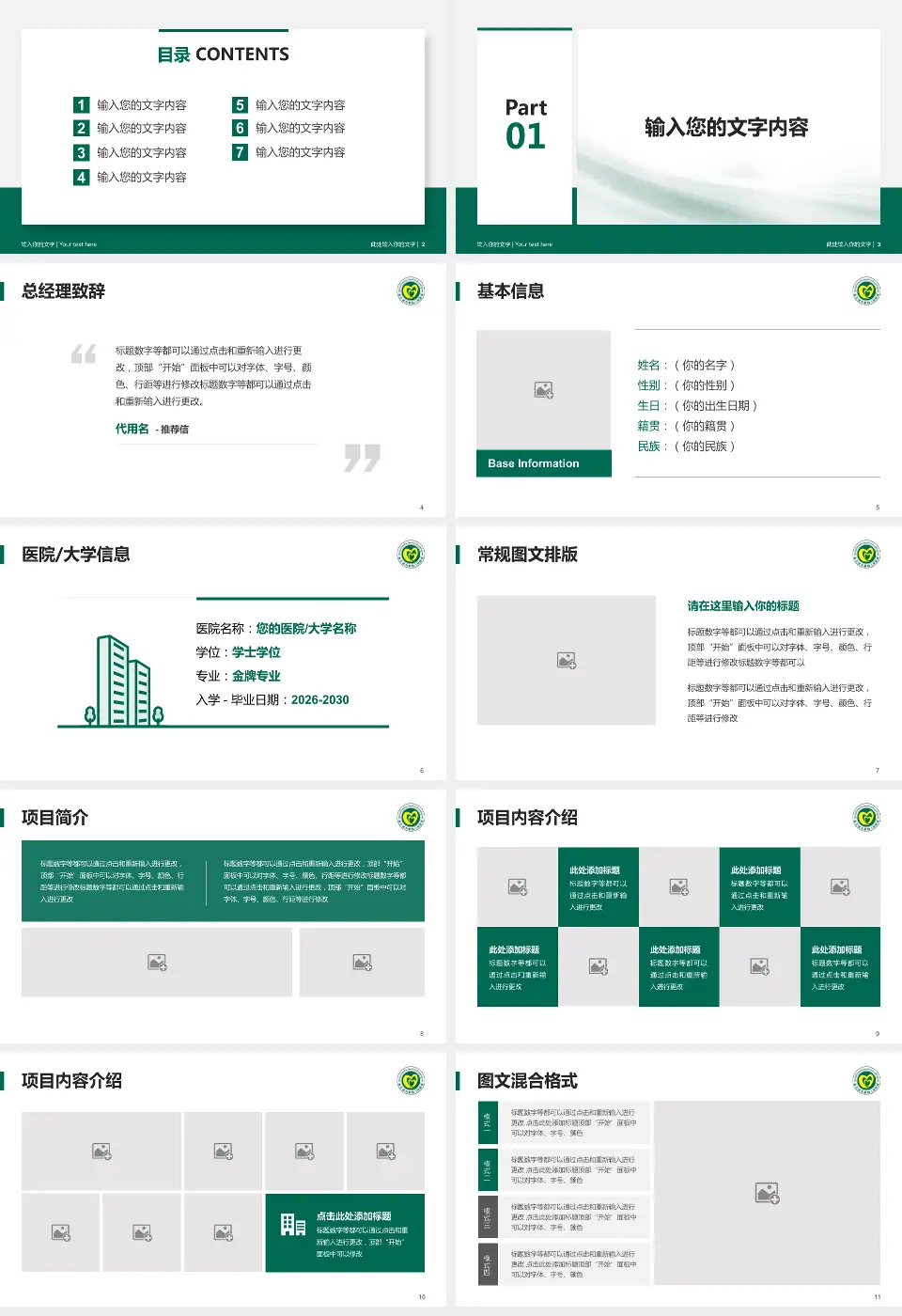 连云港市第四人民医院个人求职应聘简历PPT模板16:9格式幻灯片预览图2