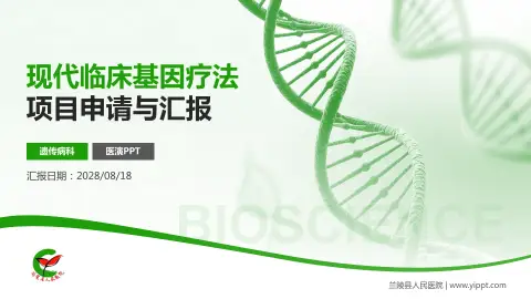兰陵县人民医院项目申请与汇报PPT模板