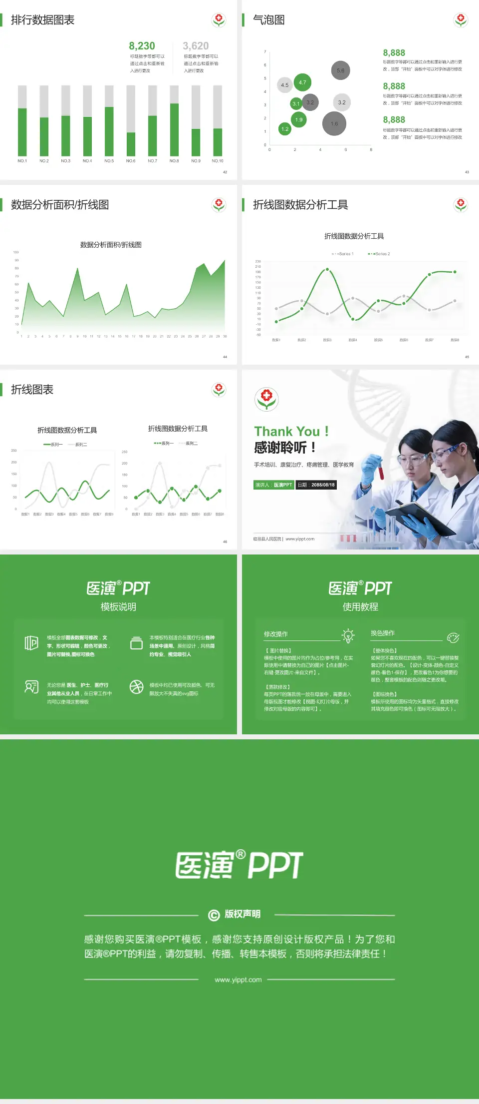 临邑县人民医院科研成果展示PPT模板4:3格式幻灯片预览图6