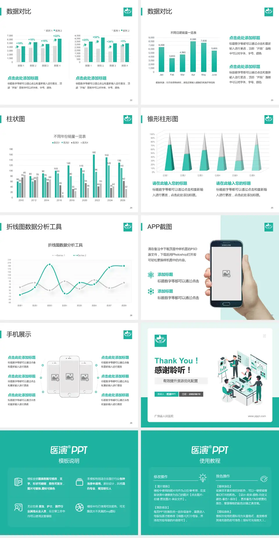 广饶县人民医院财务与预算报告PPT模板4:3格式幻灯片预览图4