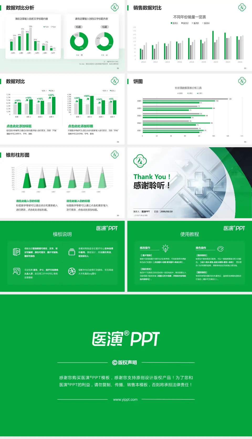 山东省千佛山医院医疗行业比赛专用PPT模板16:9格式幻灯片预览图7