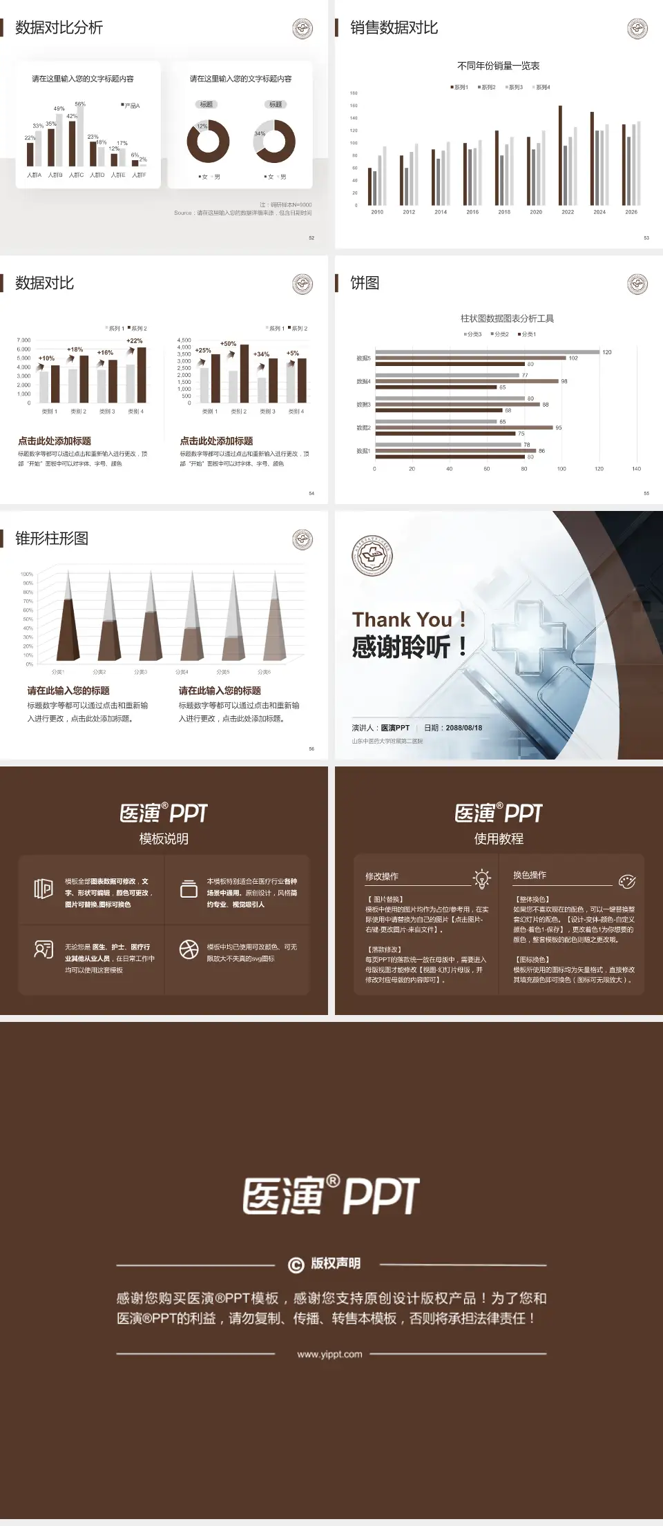 山东中医药大学附属第二医院医疗行业比赛专用PPT模板4:3格式幻灯片预览图7