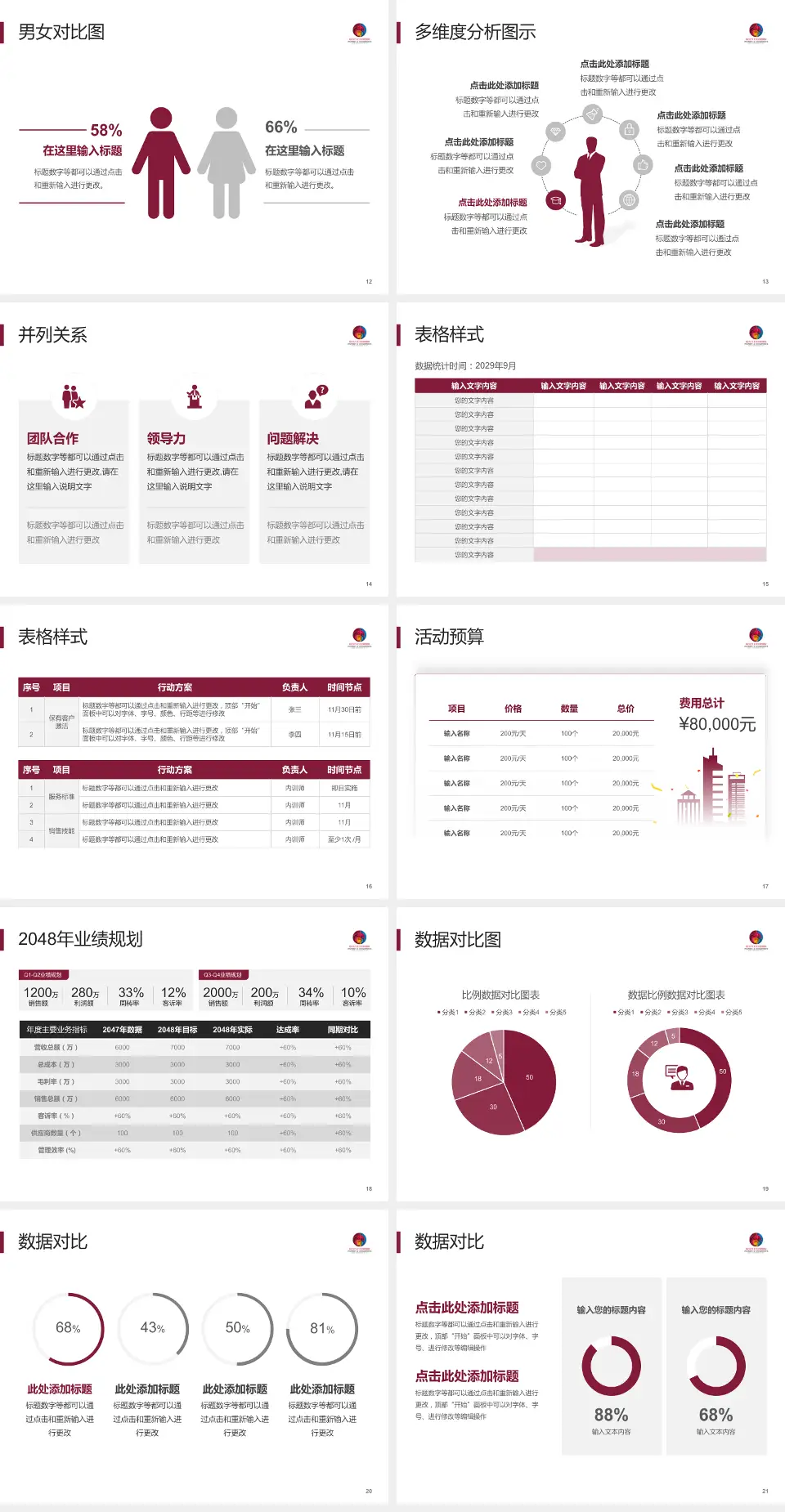 临沂市妇幼保健院财务与预算报告PPT模板4:3格式幻灯片预览图3
