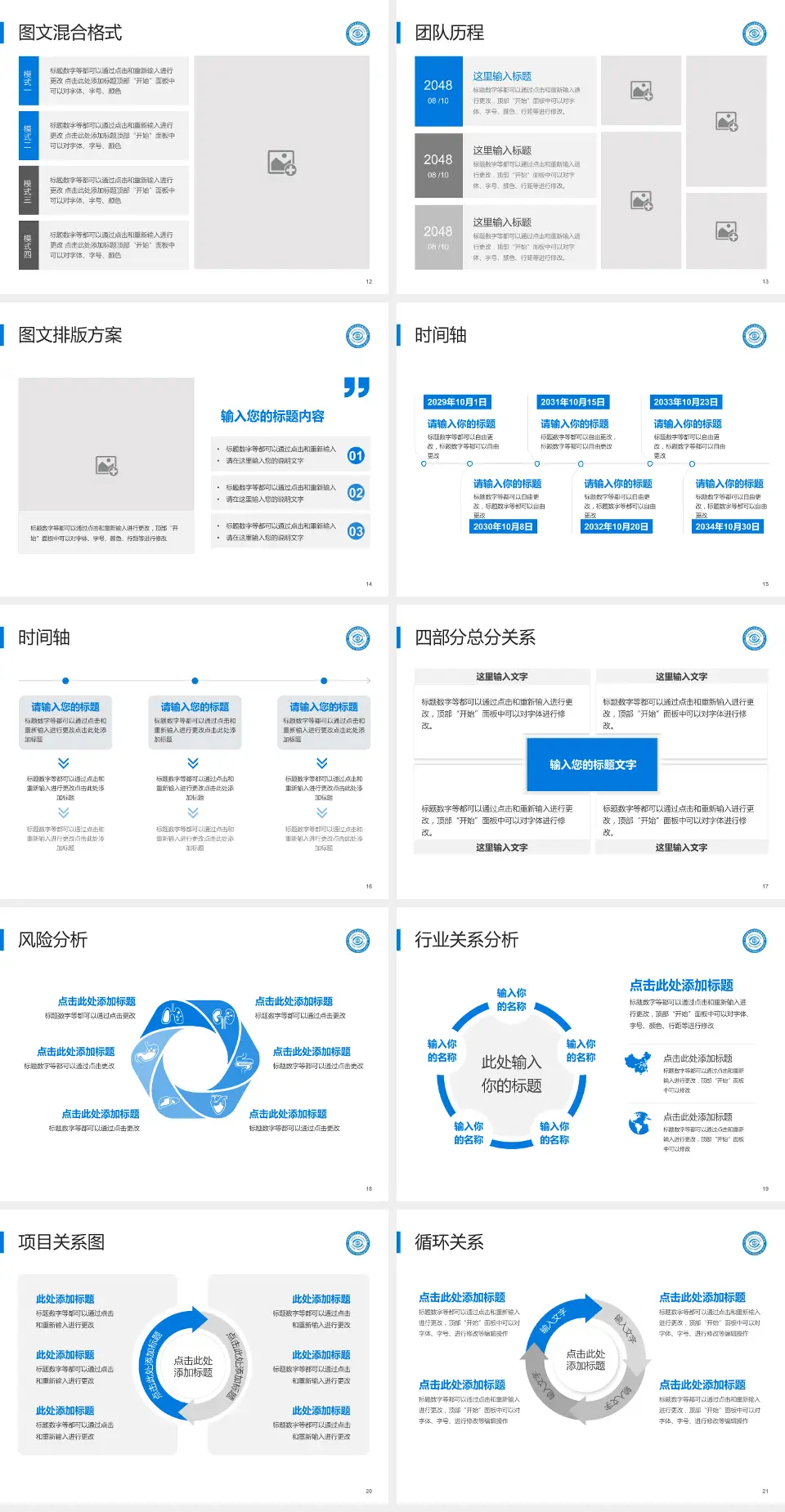 施尔明眼科医院项目申请与汇报PPT模板4:3格式幻灯片预览图3