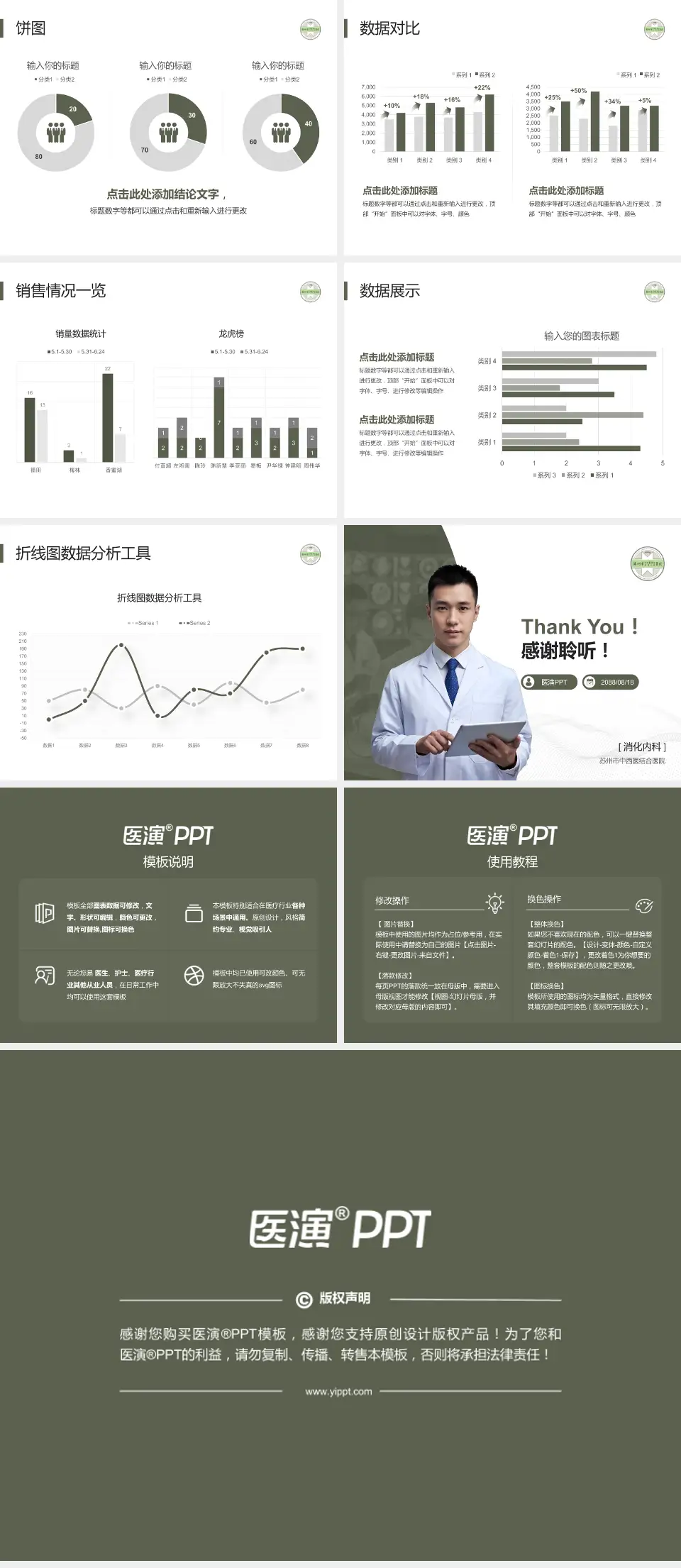 苏州市中西医结合医院病例分享与讨论PPT模板4:3格式幻灯片预览图4