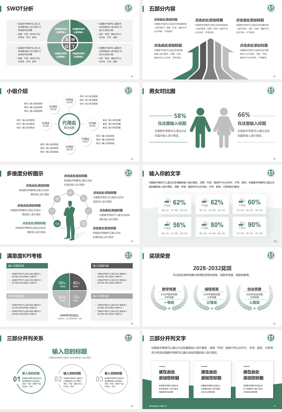山东医学高等专科学校附属医院医疗行业比赛专用PPT模板16:9格式幻灯片预览图5