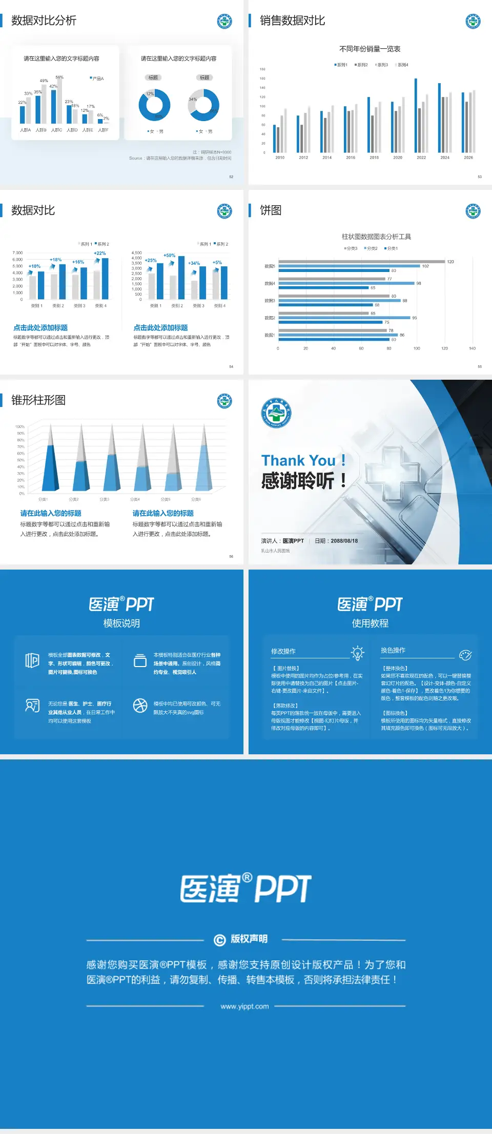 乳山市人民医院医疗行业比赛专用PPT模板4:3格式幻灯片预览图7